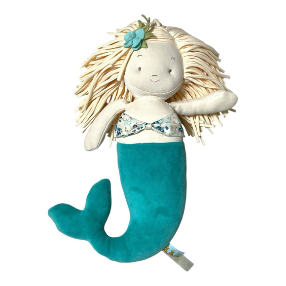Bunnies by the Bay El-Sea Mermaid Soft Doll Plush Stuffed Toy Teal Retired 14” - Picture 1 of 12